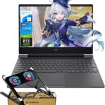 HP Victus 15 Intel i5-13420H (Beats Intel i7-12650H), NVIDIA RTX 4050 Gaming Laptop, 15.6 FHD 144Hz IPS, 32GB RAM, 1TB SSD, Wi-Fi 6, Backlit KB, Win11 Home, Bundle with PCO Notebook Folding Radiator