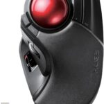 ELECOM HUGE Trackball, 2.4GHz Wireless USB, Index Finger Control, Customizable 8-Button, Large Soft Palm Rest, 52mm Ball, Windows PC Mac (M-HT1DRBK)