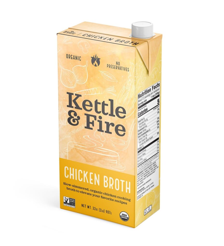 Kettle & Fire KETTLE & FIRE Organic Chicken Broth, chicken,kettle, 32 Oz