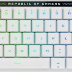ASUS ROG Falchion RX Low Profile Wireless Gaming Keyboard – 65% Compact TKL, Tri-Mode Connectivity, ROG RX Red Optical Switches, RGB, Touch Panel, Keyboard Cover, PC/Mac Support – White
