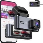 OMBAR Dash Cam Front and Rear 5G WiFi, Dash Cam 4K/2K/1080P+1080P, Dash Camera for Cars with 3.18″ LCD Screen, Dashcam Car Camera with WDR Night Vision, G-Sensor, Loop Recording, SD Card Not Included