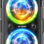 W-KING Party Loudest Portable Bluetooth Speaker Wireless Boom Box, 180W Max Big Large Outdoor Speaker 4 Drivers with 2*4.04” Subwoofer, 80W HD Huge 105dB Pulse Natur Deep Bass, IPX5/24H/EQ/USB/TF/AUX