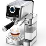 MAttinata Cappuccino Coffee Machine, Espresso Machine Touchscreen Control with Auto Milk Frother, Stainless Steel Espresso Maker 20 Bar, Latte Coffee Maker with for Home, Office with Timer