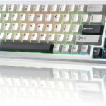YUNZII AL71 75% Mechanical Keyboard,Full Aluminum CNC,Hot Swappable Gasket,2.4GHz Wireless BT5.0/USB-C Wired,NKRO Programmable RGB Backlight Creamy Typing for Win/Mac(Silver,Crystal White Switch)
