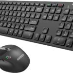 Arteck Universal Multi-Device Bluetooth Keyboard and Mouse Full Size Wireless Bluetooth Keyboard and Ergonomic Mouse Set for Windows, iOS, Android, Computer Desktop PC Laptop iPad Tablet Smartphone