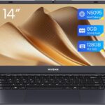 Laptop Computer, 8GB RAM, 128GB SSD, Quad-Core N5095 Processor Laptop, 14″ HD Display Laptops, Support WiFi 5, Bluetooth 5.0, USB 3.0, Webcam