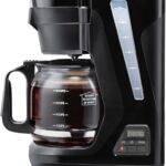 Proctor Silex FrontFill Drip Coffee Maker, Digital & Programmable, 12 Cup Glass Carafe, Black and Silver (43685PS)