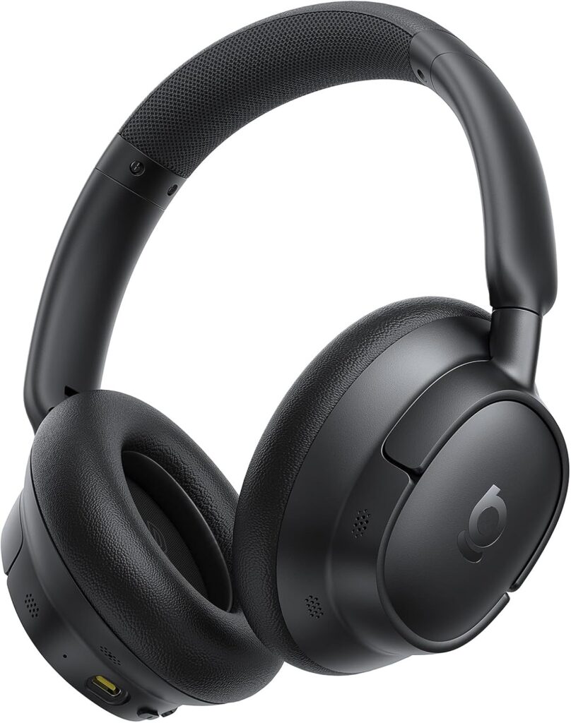 Baseus Bass BH1 NC Adaptive Active Noise Cancelling Headphones, Real-Time Adaptive Hybrid ANC, SuperBass 2.0, LDAC Hi-Res Sound, 80H Playtime, 5-Mic AI Clear Calls, Comfortable Fit, Bluetooth 6.0