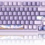 MageGee SKY98 Wireless Gasket Mechanical Gaming Keyboard, 96% Hot Swappable RGB Custom Creamy Keyboard with 5-Layer Sound Padding, BT/2.4G/USB-C, NKRO for Win/Mac (Lavender, Violet Switch)