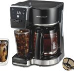 Hamilton Beach 2-Way 12 Cup Programmable Drip Hot and Iced Coffee Maker & Single Serve Coffee Machine, Glass Carafe, Auto Pause and Pour, Black (47500J)