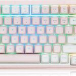 Hexgears I4 Mechanical Keyboard with Number Pad, Aluminum Gaming Keyboard Kailh Tactile Switch, RGB Backlight, PBT Keycaps, Hot Swappable for Windows/Mac OS (Pink-White)
