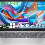 HP 15.6″ Laptop Computer for College Student Home Study, Intel Processor (Beat i3-1115G4), 16GB DDR4 RAM, 256GB PCIe SSD, FHD, WiFi 6E, BT 5.3, Type-C, HDMI, Webcam, Numeric Keypad, Windows 11 Pro