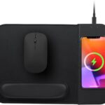 15W Wireless Charging Mouse Pad with Wrist Support, Fast Qi Wireless Charger Mouse Mat for iPhone 16/15/14/13/12/12 Pro/11/11Pro/XR/Xs/X, Samsung Galaxy S10/S9/S8 Plus Note 9/8 Multiple Devices