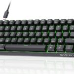 DIERYA 60% Mechanical Keyboard, DK61se Wired Gaming Keyboard with Red Switches,LED Backlit Ultra-Compact 61 Keys Mini Office Keyboard for Windows Laptop PC Gamer Typist(Black)