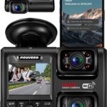 PRUVEEO Dash Cam, Front and Inside 1080P Dual FHD Dash Camera for Cars, Novatek Processor, Single-Channel 2160P, Infrared Night Vision, Built-in WiFi, 24H Parking Monitor Mode, 2 Inch LCD, 512 Gb Max