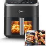 Midea Air Fryer 5.5 Quart with See-Thru Window, Heatexpress Rapid Air Technology, and 9 Preset Menus for Quick and Easy Meals