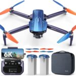 V11Air Drone with 6K UHD Camera for Adults, 3-Axis Brushless Gimbal, 4K/30FPS Video, 70Mins Flight Time with 2 Batteries Professional Quadcopter, 10000ft FPV Digital Transmission and Auto Return