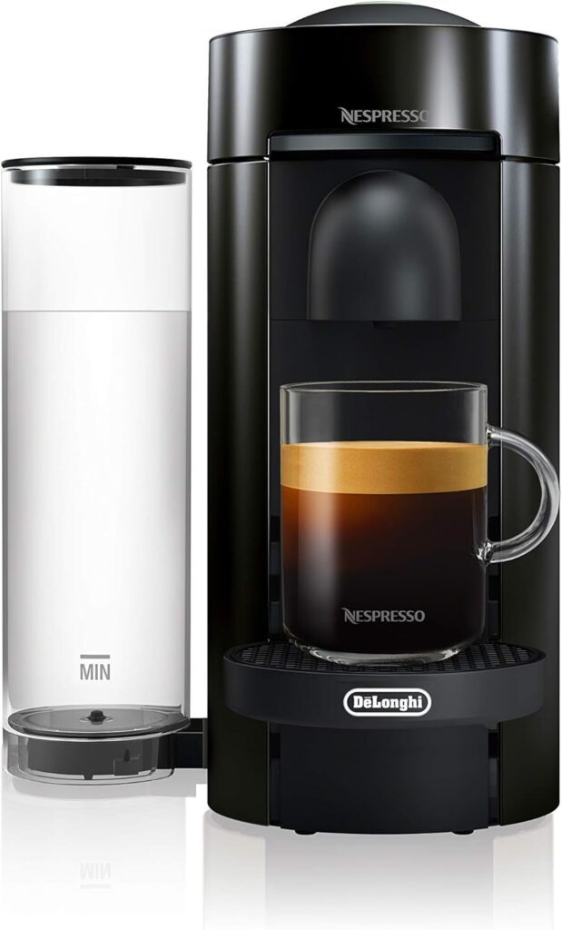 Nespresso by De’Longhi Vertuo Plus Coffee and Espresso Machine by De’Longhi, Ink Black (Renewed)