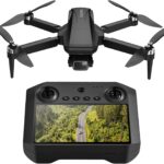 GPS Drone with Camera for Adults 4K, 5.5″ Touchscreen Controller, 3-Axis Gimbal & EIS, 46 Mins Flight, 2KM FPV Transmission, Under 249g Foldable Quadcopter, Brushless Motors, Auto Return, Gift for Beginner