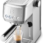 CASABREWS 3700 Essential Espresso Machine 20 Bar, Stainless Steel Cappuccino & Latte Machine with Steam Frother for Home, 43.9oz Water Tank, Silver