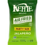 Kettle Brand Potato Chips, Air Fried Jalapeno Kettle Chips, 11.25 Ounce Party Size Bag