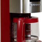 Kenmore Drip Coffee Maker – Programmable Cafe Machine With Glass Pot, Regular & Bold Brew, Auto Shut Off Large Water Reservoir, Reusable Filter, Kitchen Appliances For Cafeteria Barista, 12 Cup Red