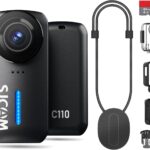 SJCAM 4K Pocket Cam, Tiny Action Camera, Mini Stabilized Body Camera & Portable POV, Waterproof, Wearable, Built-in Spkr & Mic for Vlogging, Helmet & Chest Mountable, Black