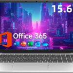 15.6 Inch Laptop with Office 365, 4GB RAM, 128GB Storage Expandable 1TB, 5205U Processor, HD Display, Windows 11 Laptops Computer, Wi-Fi 5, BT4.2, Numpad, Type-C, for Business and Students.