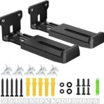Soundbar Wall Mount Bracket for Samsung, Bose, Vizio, LG, Sony, JBL, Sonos and More Sound Bar Mounts Under TV, Hold up to 33 lbs, Depth Adjustable 3.6”-6.4”, Soundbar Shelf, Black