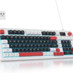 Owpkeenthy 98 Keys Gaming Keyboard with Knob, 96% Gasket Mouted Wireless Quiet Mechanical Feeling Membrane Keyboard RGB 3-Mode Wired/Bluetooth 5.0/2.4G for for Laptop Desktop(98 Black)