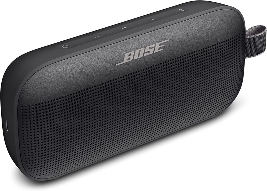 Bose SoundLink Flex Bluetooth Portable Speaker, Wireless Waterproof Speaker for Outdoor Travel – Black (Renewed)