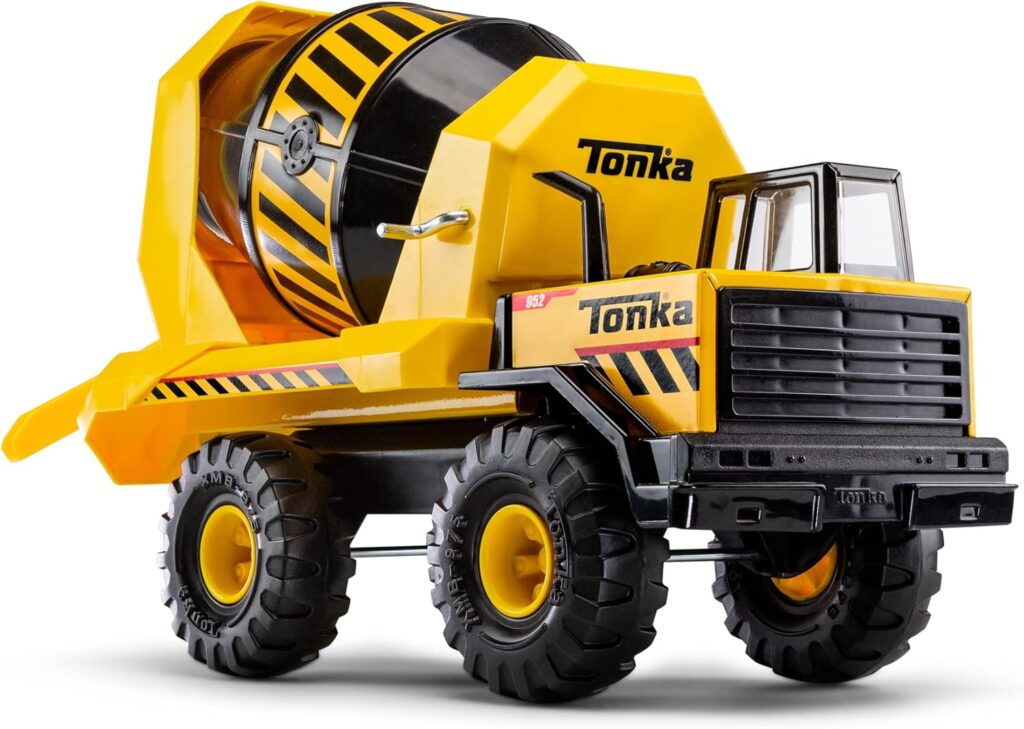 Tonka Steel Classics Mighty Cement Mixer – Made with Steel & Sturdy Plastic, Yellow Toy Construction Truck, Boys and Girls, Kids, Toddlers, Ages 3+