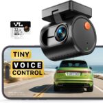 KAWA 2K Tiny Dash Cam, 1296P QHD Mini Car Camera DashCam – Voice Control, G -Sensor, Free 32GB TF Card, Built-in WiFi, APP Control, WDR/3D DNR with Super Night Vision, 24H Parking Mode