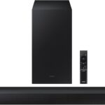 Samsung HW-B550/ZA 2.1ch Soundbar with Dolby Audio, DTS Virtual:X, Subwoofer Included, Adaptive Sound Lite, Bluetooth Multi-Device Connection, Wireless Surround Compatible, 2022, Black