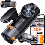 Vantrue N5 4 Channel WiFi 360° All Sides Dash Cam, STARVIS 2, IR Night Vision, 2.7K+1080P*3 Front Rear Inside Dashcam, Voice Control, GPS, 24 Hours Buffered Parking Mode Dash Camera, 512GB Max (N5)