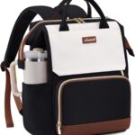 LOVEVOOK Laptop Backpack for Women with Giant Tumbler Holder Pocket, 15.6 inch Travel Work Backpack Purse for Nurse Teacher, Waterproof School Bag College Bookbag Cute Casual Daypack for Girls