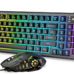 Gaming Keyboard and Mouse Combo – RGB Backlit 14 Lighting Effects, USB Wired Computer Keyboard, 26-Key Anti-Ghosting, Volume Wheel, Quiet Typing, Adjustable DPI Mouse for Gaming & Work, Trueque