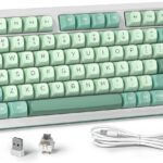 Redragon K681 Wireless Mechanical Keyboard, Gasket Mounted RGB Gaming Keyboard with Volume Knob, MDA-Profile, Pre-Lubed Linear Switches, 81 Keys 75% Tri-Mode Hot Swappable for PC/Xbox/Ps4/5