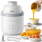 Bear NutriEase AllStage Stainless Steel Baby Food Maker Steamer and Blender, OneStep Baby Food Processor Puree Maker Grinder Mills, Auto Cooking&Grinding for Healthy Homemade Baby Food, BPA-Free