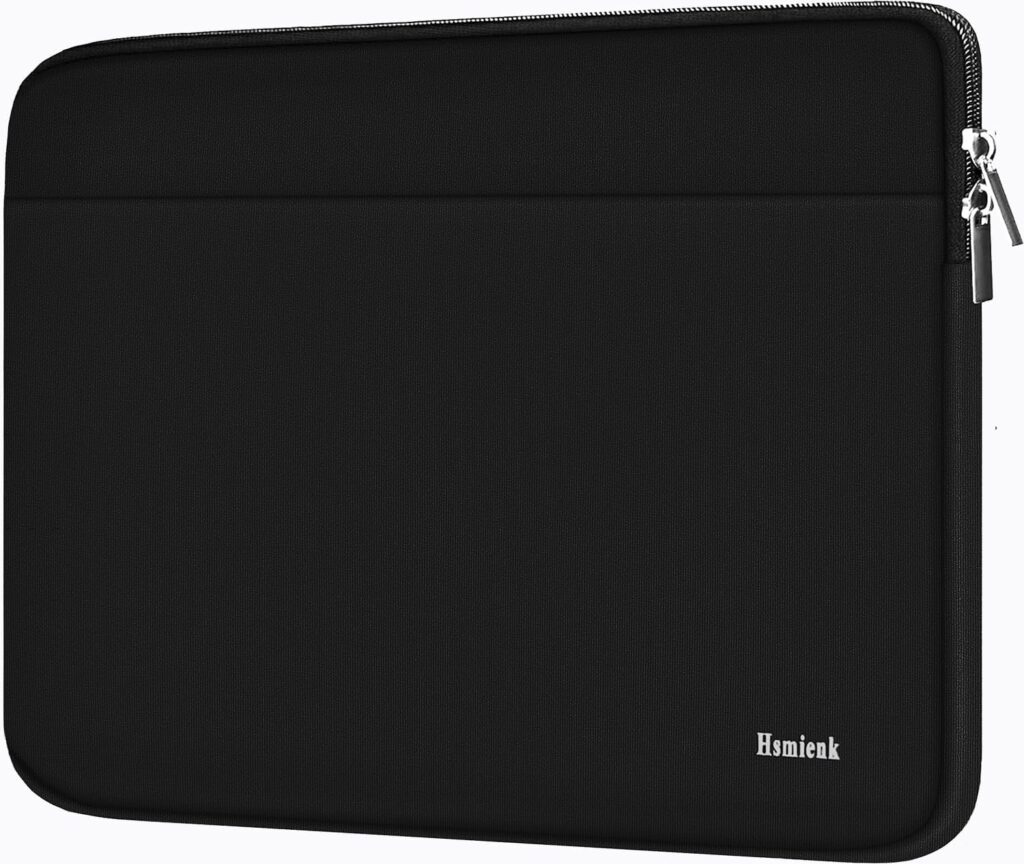 Laptop Case Sleeve 15.6 inch, Shockproof Protective Notebook Case with Accessory Pocket, Briefcase Carrying Laptop Cover for 15.6″ HP, ASUS, Dell, Lenovo, Acer, Black