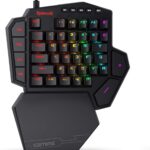 Redragon K585 DITI Wired One-Handed RGB Mechanical Gaming Keyboard, 42 Keys Type-C Professional Gaming Keypad w/Upgraded Hot-Swappable Socket, 7 Onboard Macro Keys & Detachable Wrist Rest
