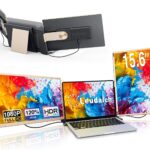 15.6” Screen Extender Portable Laptop, 1080P DIY Portable Laptop Monitor Extender with 360° Rotation, Plug&Play Detachable Triple Monitor Laptops, Compatible with Mac,Wins, Android, Dex