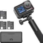 DJI Osmo Action 5 Pro Adventure Combo, Action Camera 4K with 1/1.3″ Sensor, 12h Extended Battery Life with 3 Batteries, Stabilization, Dual OLED Touchscreens, Mini Action Camera for Travel, Vlog