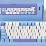 Womier SK75 75% Keyboard with Full Aluminum Wireless Mechanical Gaming Keyboard, VIA Custom Pre-lubed POM Switches RGB Creamy Gaming Key Board, 3-Modes Gasket Hot Swappable, Blue