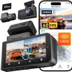WOLFBOX X3 2.5K 1440P 60FPS Dash Camera, STARVIS 2 IMX675 with ADAS, 1440P+1080P Dual Dashcam Front and Rear Camera with Built-in 5.8GHz WiFi & GPS, 64GB Card, Touch Screen, G-Sensor, Loop Recording