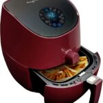 MegaChef 3.5 Quart Airfryer And Multicooker With 7 Pre-programmed Settings in Burgundy