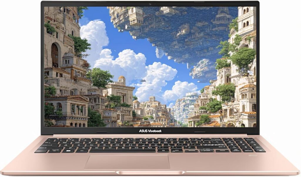 ASUS Vivobook 15 Laptop, 15.6″ FHD(1920×1080) Touch LCD Display, Intel i5-1334U, 10-Core, 16GB RAM, 512GB SSD, HDMI, Terra Cotta, Windows 11 Home, TWE Mouse Pad