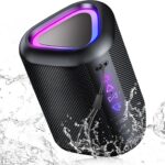 aowoka Bluetooth Speaker, 2025 Portable Wireless Speakers with Led Light, Bluetooth 5.4, 24H Playtime, Enhanced Bass, IPX7 Waterproof, Outdoor Speaker for Travel, Sport, Party, Biking.