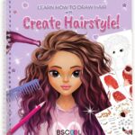 BSCOOL – Drawing, Coloring & Activity Book. Create Hairstyles with Stickers and Guides. Fashion Design Sketchbook for Kids 5 and up. Little Designer Creativity Book – Fashion Design for Kids