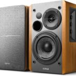 Edifier R1280DB Powered Bluetooth Bookshelf Speakers – Optical Input – Wireless Studio Monitors – 4 Inch Near Field Speaker – 42w RMS – Wood Grain